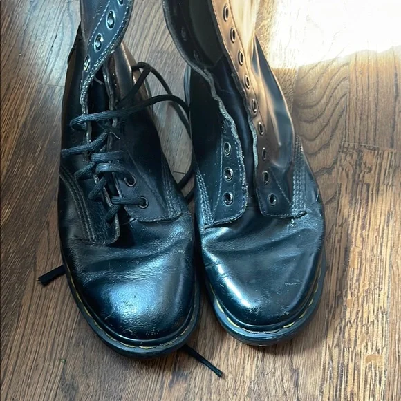 Vintage dr martens 14 hole doc boots, black, size 10 - Picture 7 of 16